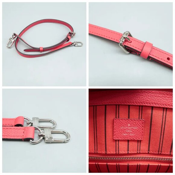 Louis Vuitton Pont Neuf Watermelon Red Monogram Leather Satchel - Picture 7 of 12